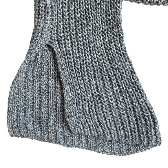 Theory Lalora Linen Sweater Pullover Light Echo Mix Yarn V-Back Cut Out Small - Picture 5 of 8